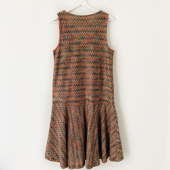 Anthropologie Maeve Chevron Knit Midi Dress S - Picture 8 of 8